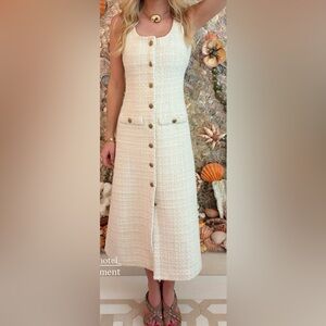 Tuckernuck Cream Tweed Dress